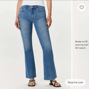 Quince Luna Stretch Flare Jeans in Seaside Blue